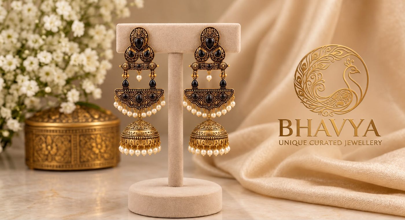 Noori Jhumka (Black)