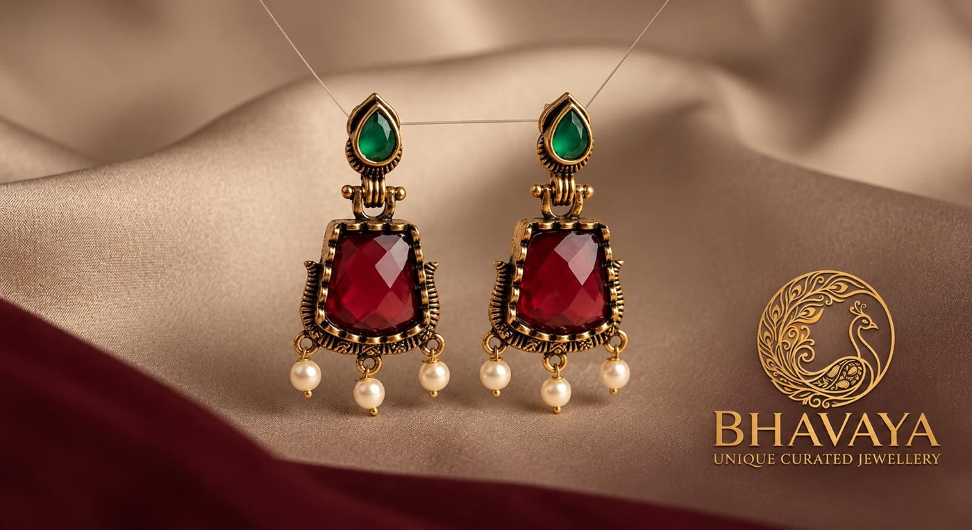 Oxidized Pearl Drops (Red)
