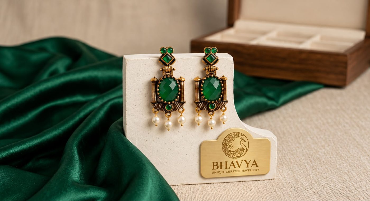 Oxidized Pearl Drops (Green)