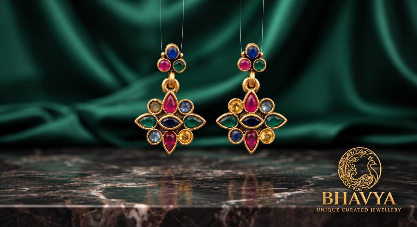 Navratna Multicolor Earrings