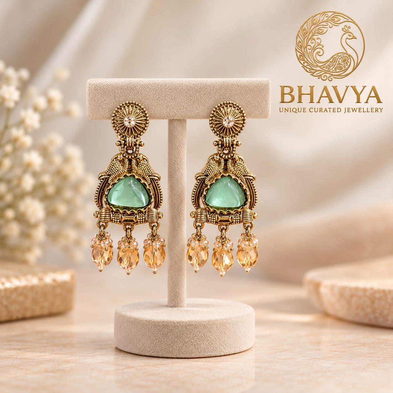 Antique Stone Drops (Mint)